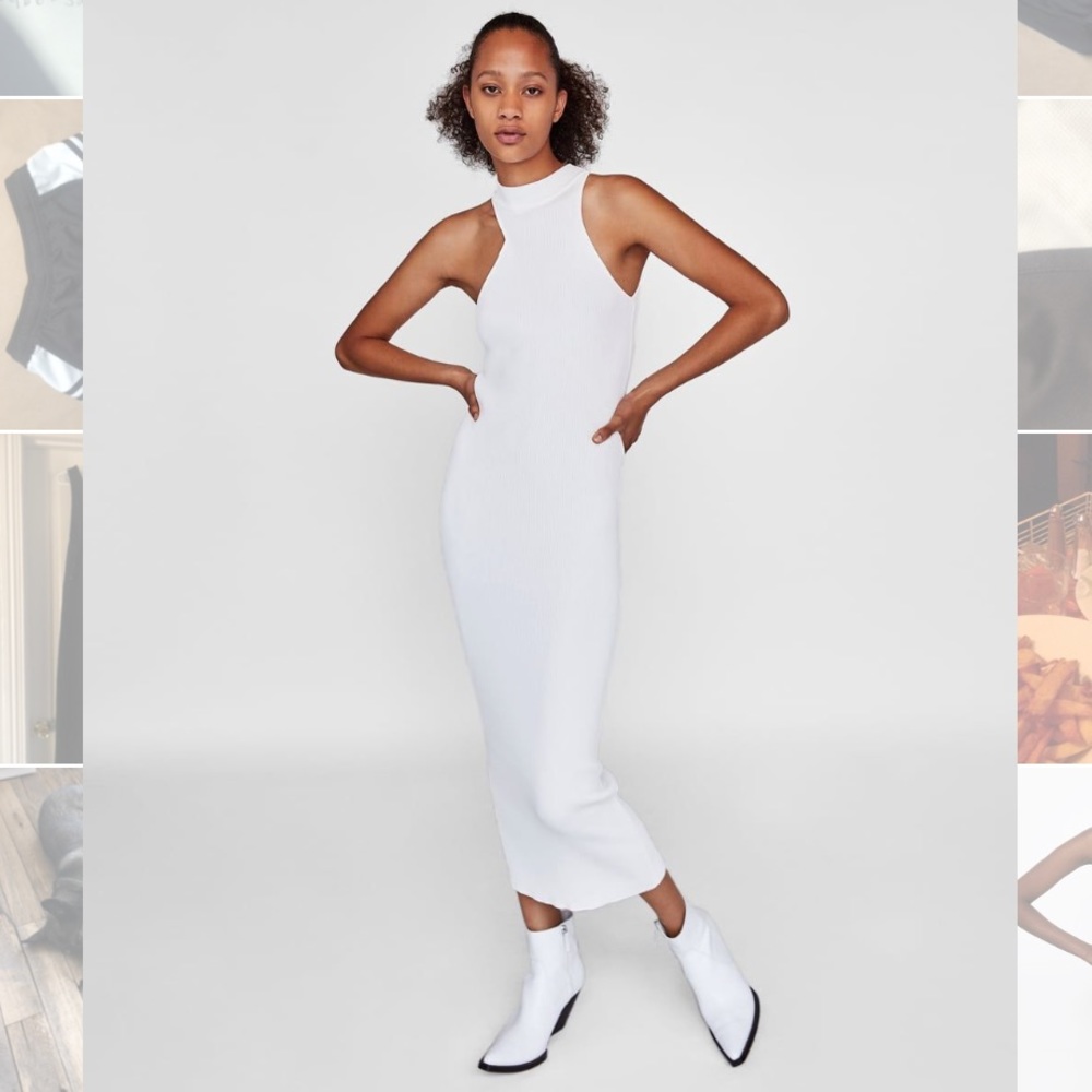 Zara cut out ribbed dress
